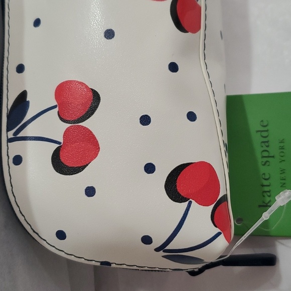 Kate Spade 4pc white & blue polka-dot cherry print pencil case‎ & accessories - Picture 5 of 11